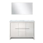 Lafarre 48 in W x 20 in D White Double Bath Vanity
