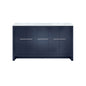 Lafarre 60 in W x 20 in D Navy Blue Double Bath Vanity
