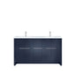 Lafarre 60 in W x 20 in D Navy Blue Double Bath Vanity