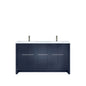 Lafarre 60 in W x 20 in D Navy Blue Double Bath Vanity