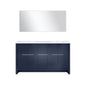 Lafarre 60 in W x 20 in D Navy Blue Double Bath Vanity