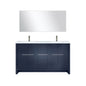 Lafarre 60 in W x 20 in D Navy Blue Double Bath Vanity