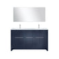 Lafarre 60 in W x 20 in D Navy Blue Double Bath Vanity