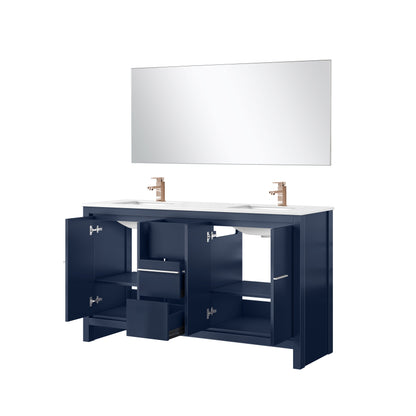 Lafarre 60 in W x 20 in D Navy Blue Double Bath Vanity