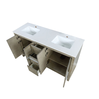 Lafarre 60 in W x 20 in D Rustic Acacia Double Bath Vanity