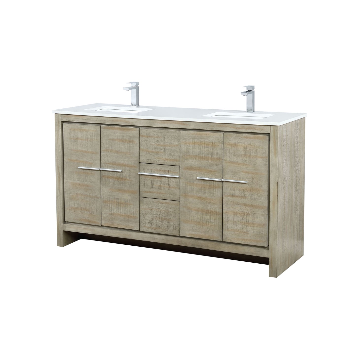 Lafarre 60 in W x 20 in D Rustic Acacia Double Bath Vanity