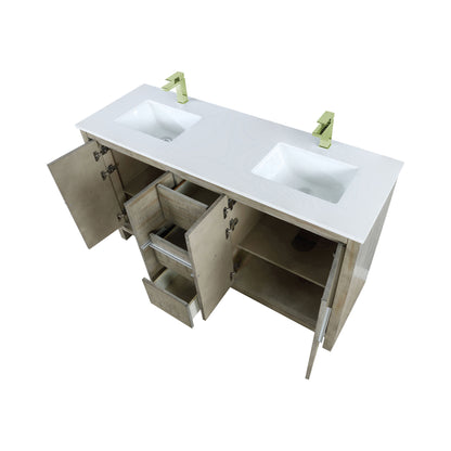 Lafarre 60 in W x 20 in D Rustic Acacia Double Bath Vanity