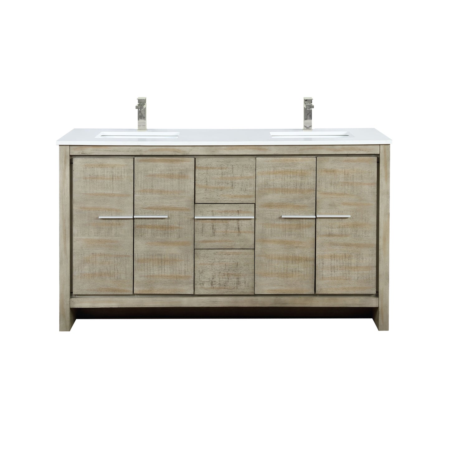 Lafarre 60 in W x 20 in D Rustic Acacia Double Bath Vanity
