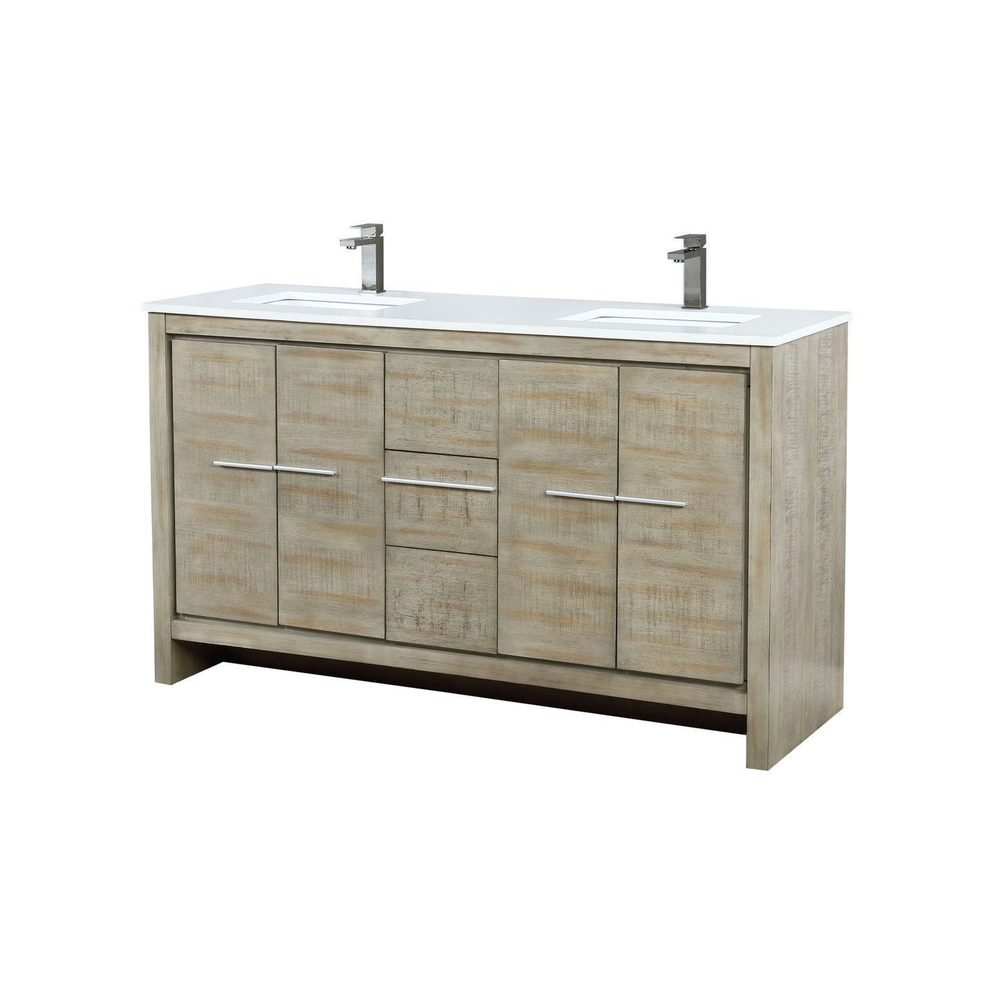 Lafarre 60 in W x 20 in D Rustic Acacia Double Bath Vanity