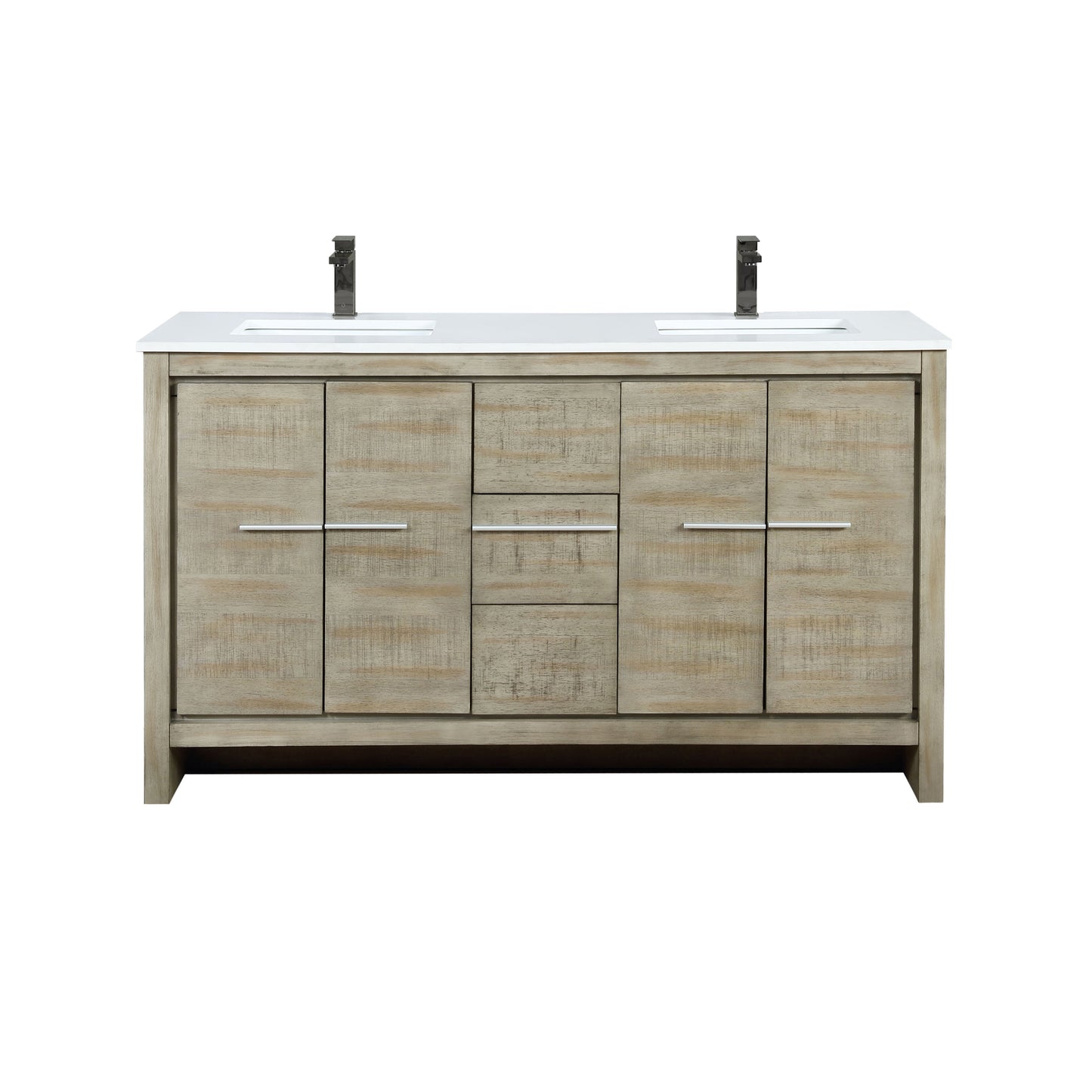 Lafarre 60 in W x 20 in D Rustic Acacia Double Bath Vanity