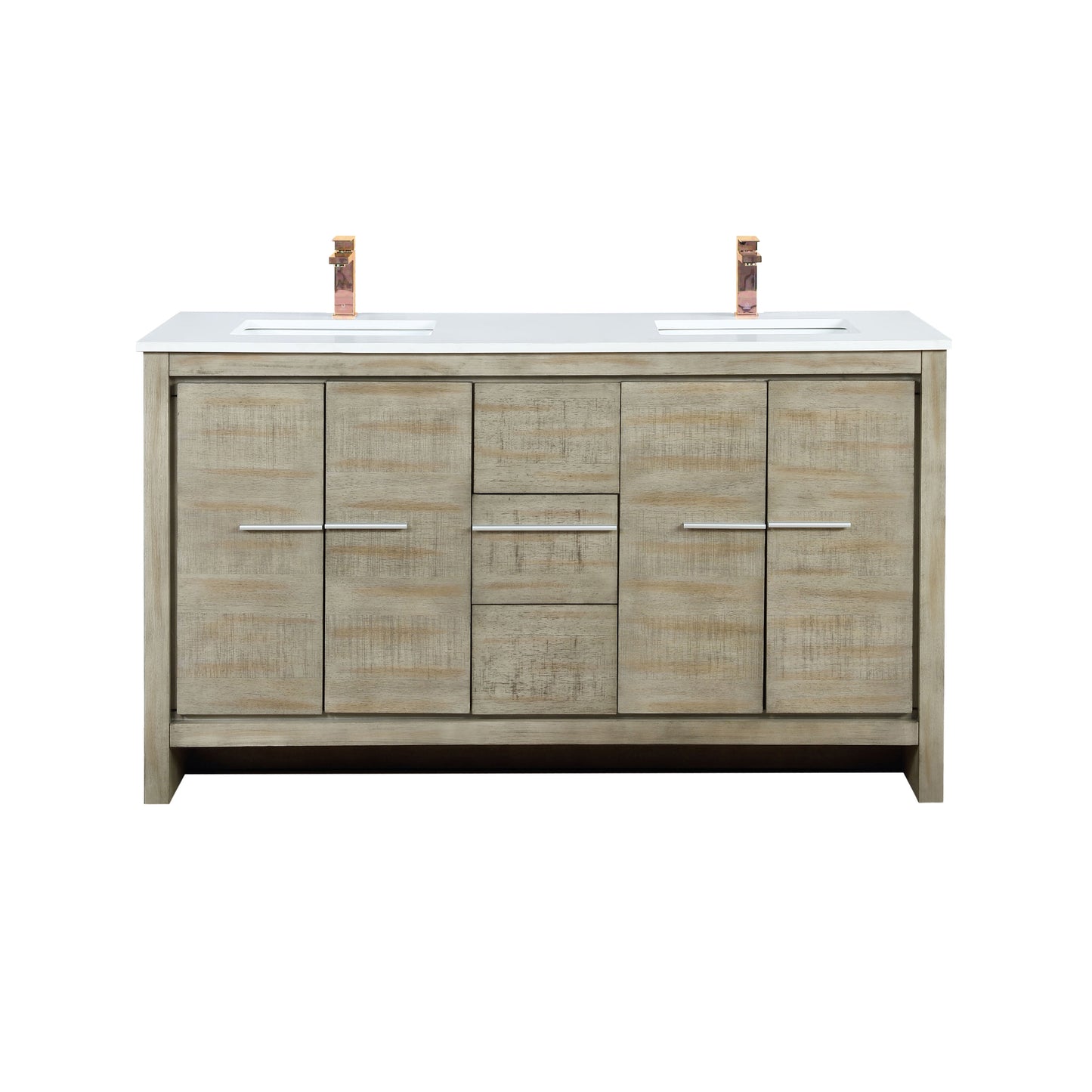 Lafarre 60 in W x 20 in D Rustic Acacia Double Bath Vanity