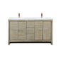 Lafarre 60 in W x 20 in D Rustic Acacia Double Bath Vanity