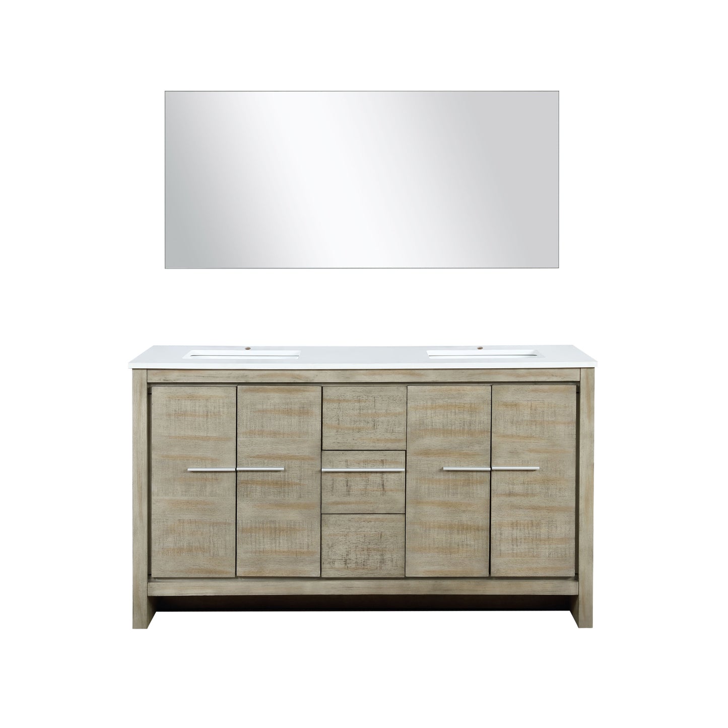 Lafarre 60 in W x 20 in D Rustic Acacia Double Bath Vanity