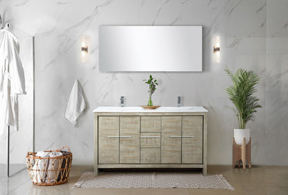 Lafarre 60 in W x 20 in D Rustic Acacia Double Bath Vanity