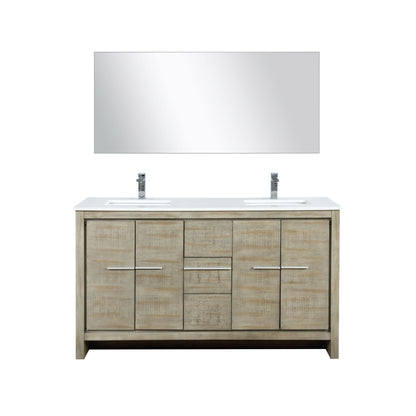 Lafarre 60 in W x 20 in D Rustic Acacia Double Bath Vanity