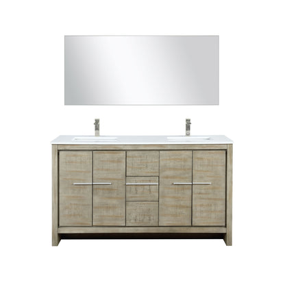 Lafarre 60 in W x 20 in D Rustic Acacia Double Bath Vanity