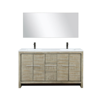 Lafarre 60 in W x 20 in D Rustic Acacia Double Bath Vanity