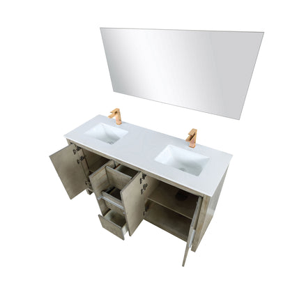 Lafarre 60 in W x 20 in D Rustic Acacia Double Bath Vanity