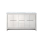 Lafarre 60 in W x 20 in D White Double Bath Vanity