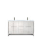 Lafarre 60 in W x 20 in D White Double Bath Vanity