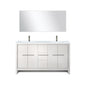 Lafarre 60 in W x 20 in D White Double Bath Vanity