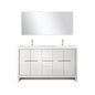 Lafarre 60 in W x 20 in D White Double Bath Vanity