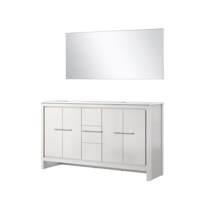 Lafarre 60 in W x 20 in D White Double Bath Vanity