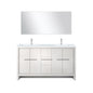 Lafarre 60 in W x 20 in D White Double Bath Vanity