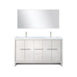 Lafarre 60 in W x 20 in D White Double Bath Vanity