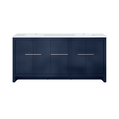 Lafarre 72 in W x 20 in D Navy Blue Double Bath Vanity