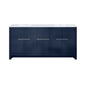 Lafarre 72 in W x 20 in D Navy Blue Double Bath Vanity