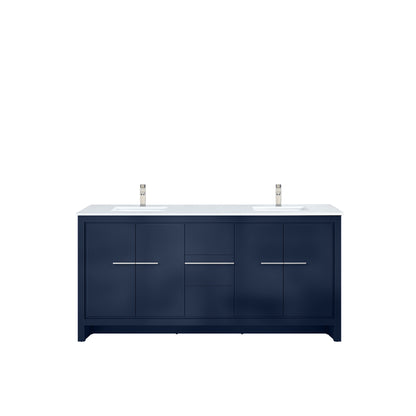Lafarre 72 in W x 20 in D Navy Blue Double Bath Vanity