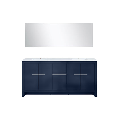 Lafarre 72 in W x 20 in D Navy Blue Double Bath Vanity