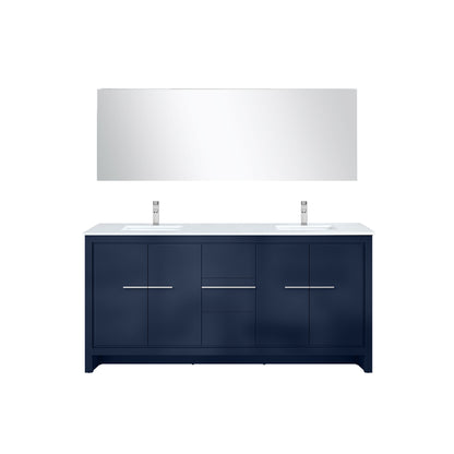 Lafarre 72 in W x 20 in D Navy Blue Double Bath Vanity