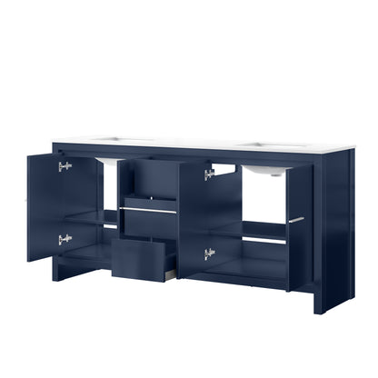 Lafarre 72 in W x 20 in D Navy Blue Double Bath Vanity