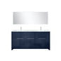 Lafarre 72 in W x 20 in D Navy Blue Double Bath Vanity