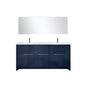 Lafarre 72 in W x 20 in D Navy Blue Double Bath Vanity
