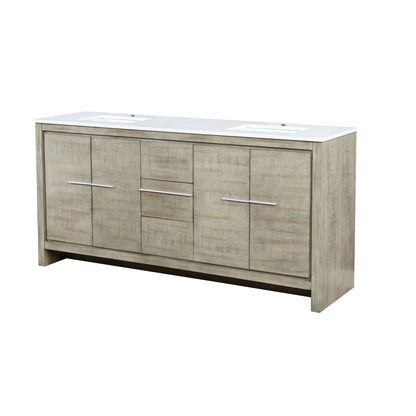 Lafarre 72 in W x 20 in D Rustic Acacia Double Bath Vanity