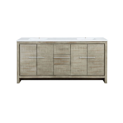 Lafarre 72 in W x 20 in D Rustic Acacia Double Bath Vanity