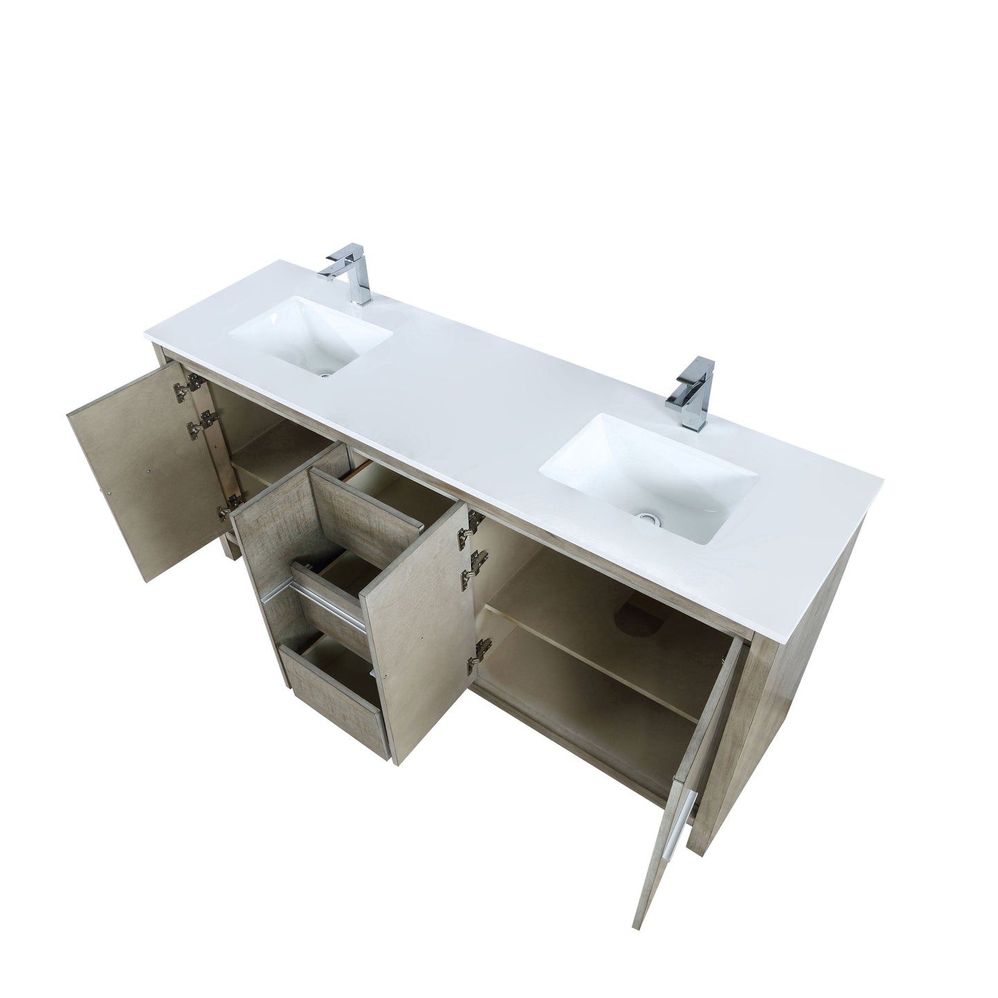 Lafarre 72 in W x 20 in D Rustic Acacia Double Bath Vanity