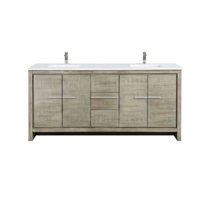 Lafarre 72 in W x 20 in D Rustic Acacia Double Bath Vanity