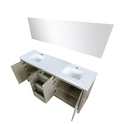 Lafarre 72 in W x 20 in D Rustic Acacia Double Bath Vanity