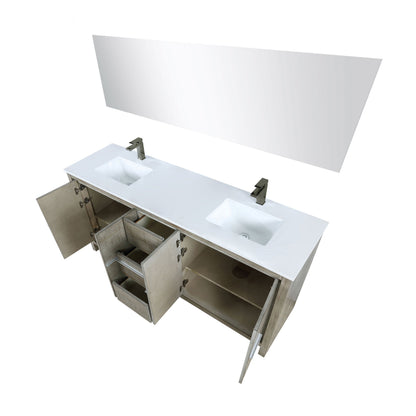 Lafarre 72 in W x 20 in D Rustic Acacia Double Bath Vanity