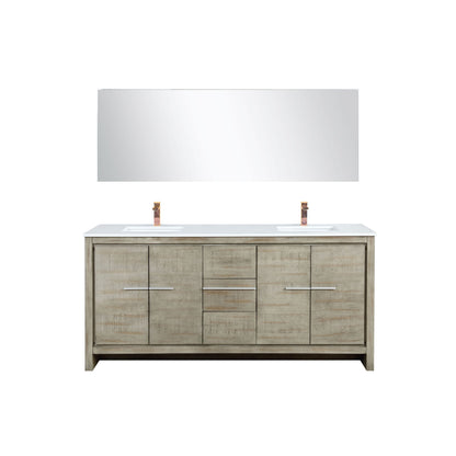 Lafarre 72 in W x 20 in D Rustic Acacia Double Bath Vanity