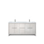 Lafarre 72 in W x 20 in D White Double Bath Vanity