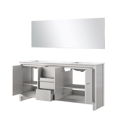 Lafarre 72 in W x 20 in D White Double Bath Vanity