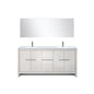 Lafarre 72 in W x 20 in D White Double Bath Vanity