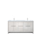 Lafarre 72 in W x 20 in D White Double Bath Vanity