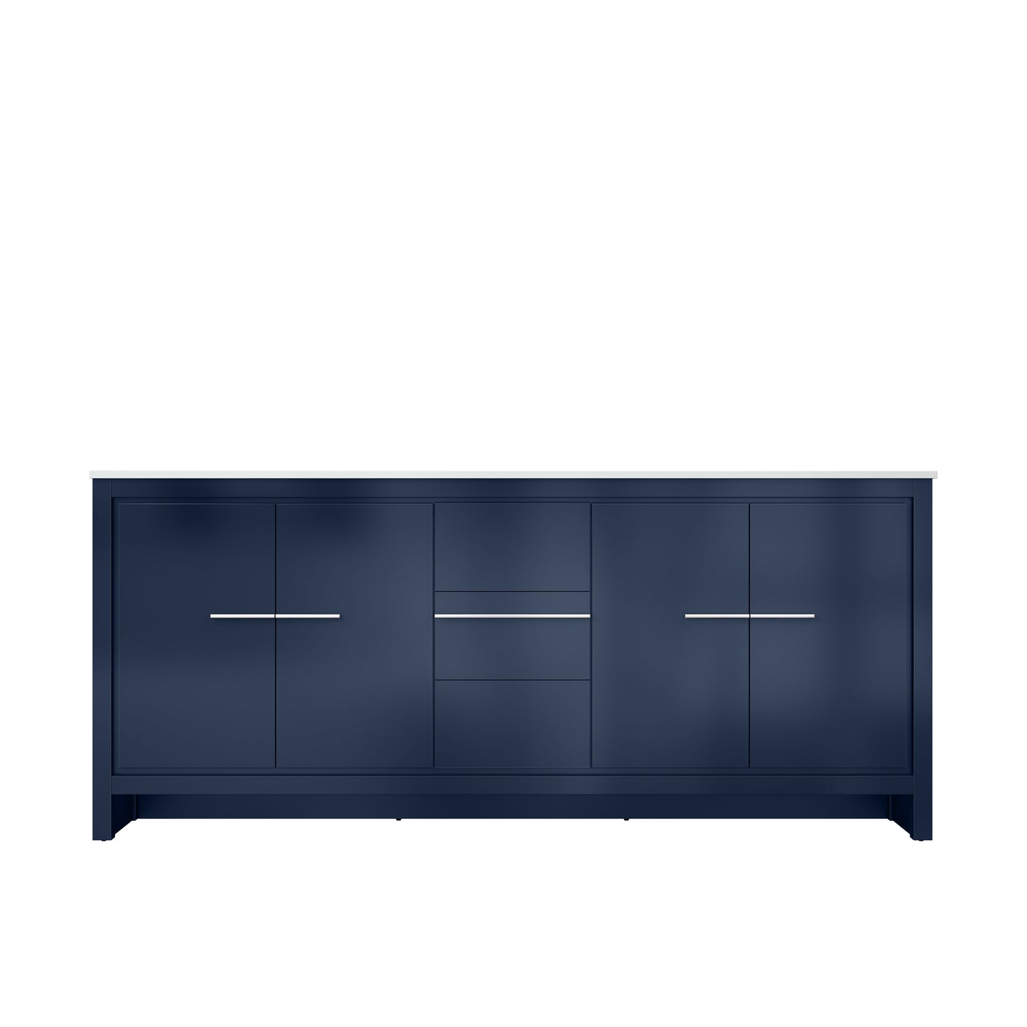 Lafarre 80 in W x 20 in D Navy Blue Double Bath Vanity