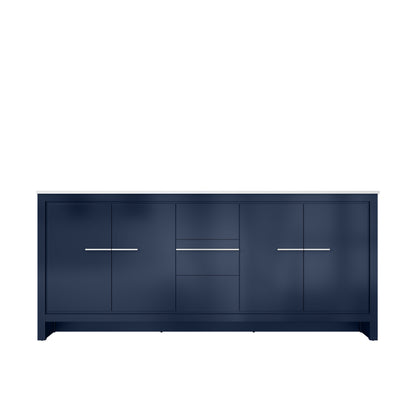 Lafarre 80 in W x 20 in D Navy Blue Double Bath Vanity